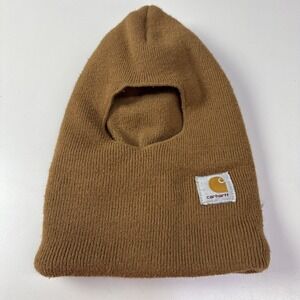 Carhartt Balaclava Thinsulate Brown Knit Long Neck Ski Mask Hat A161 USA VTG 3c